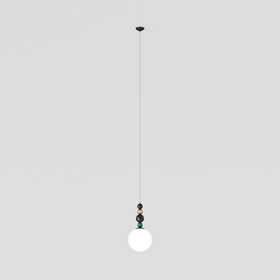 Elegant Hanging Art Light 3D model
