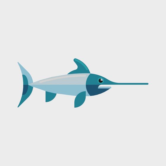 Elegant Swordfish 3D Model