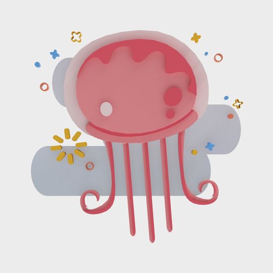 Charming Jellyfish 3D Model for Creative Projects