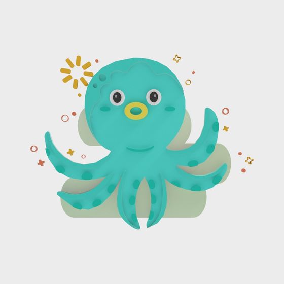 Whimsical Squiggly 3D Model for Creative Projects