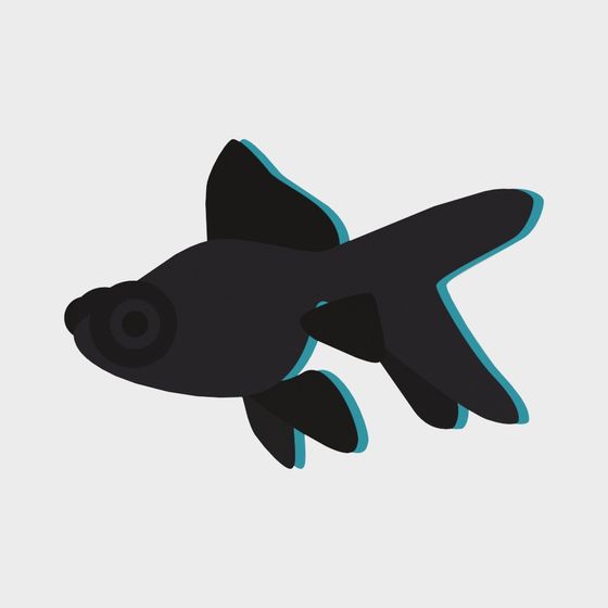 Low-Poly Colorful Goldfish 3D Model