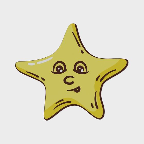 Charming Golden Starfish 3D model for Creative Projects