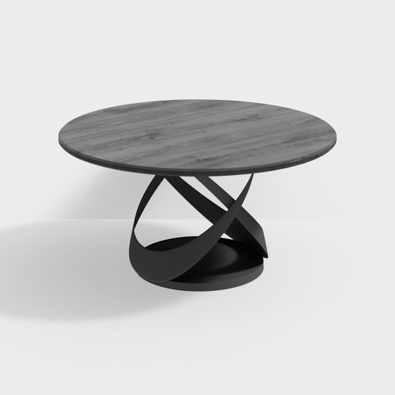 Streamlined Design Table Streamlined Round Table 3D model for Modern Interiors