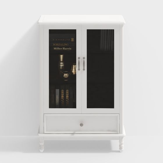Stylish Low-Poly Storage Cabinet 3D model for Modern Spaces