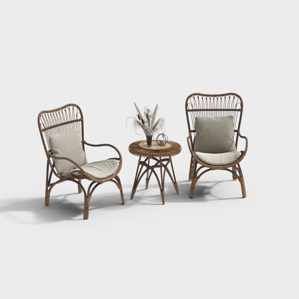 Southeast Asian leisure table and chair combination