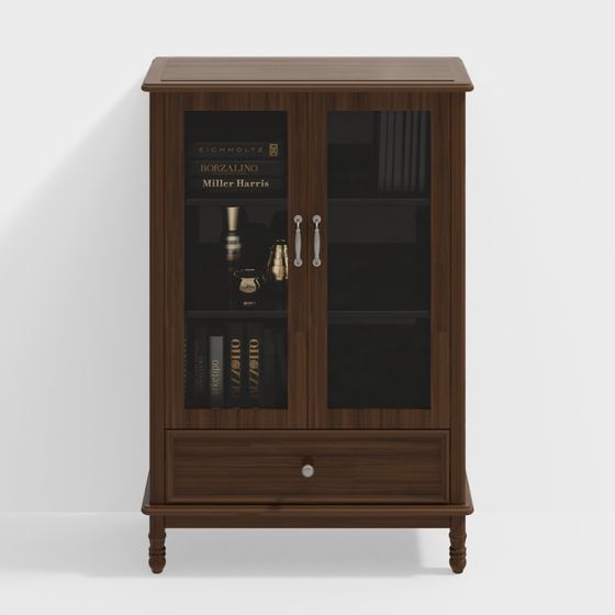 Elegant Display Cabinet 3D Model for Modern Interiors