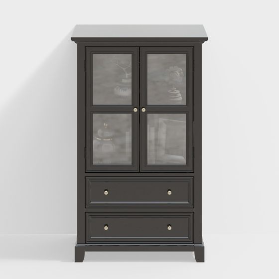 Elegant Display Cabinet 3D model for Modern Interiors