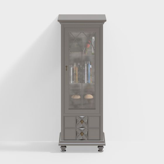 Vintage Bookshelf 3D Model for Modern Design