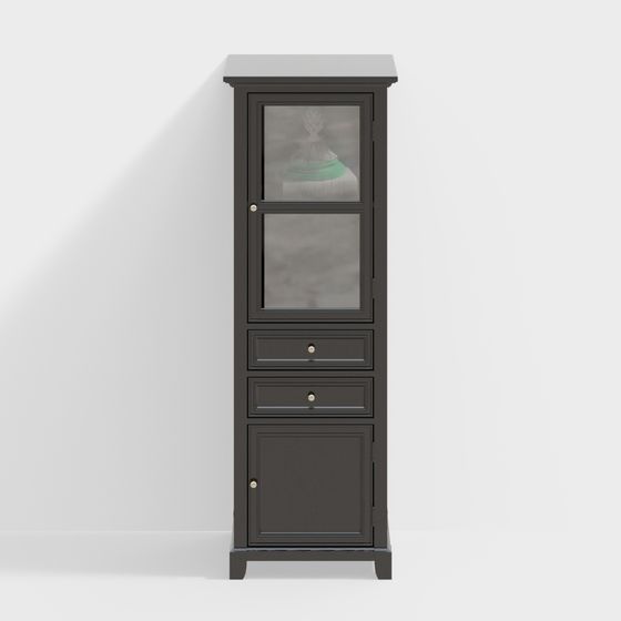 Vintage Display Cabinet 3D model