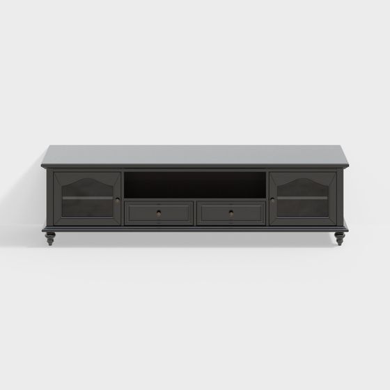 Retro Style TV Cabinet 3D model for Modern Interiors
