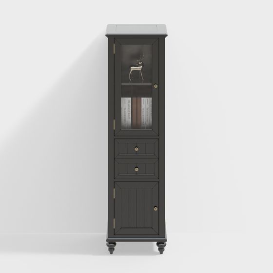 Vintage Bookshelf 3D model for Elegant Interiors