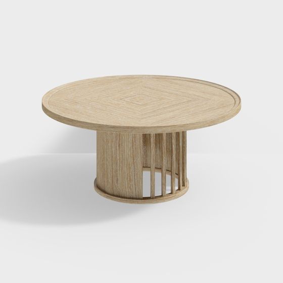 Low-Poly Round Table 3D Model Design