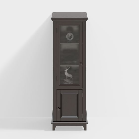 Vintage Display Cabinet 3D model
