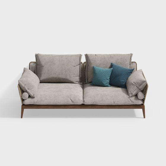 Modern Minimalist 3D Sofa Model