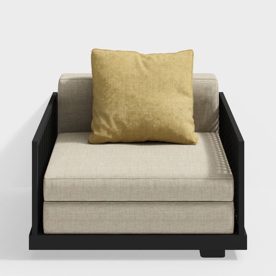 Contemporary 3D Sofa Chair Model for Modern Spaces