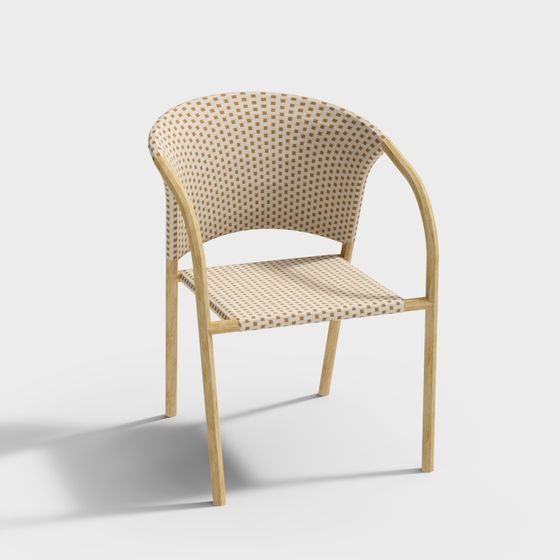 Stylish Rattan Chair 3D model for Modern Interiors