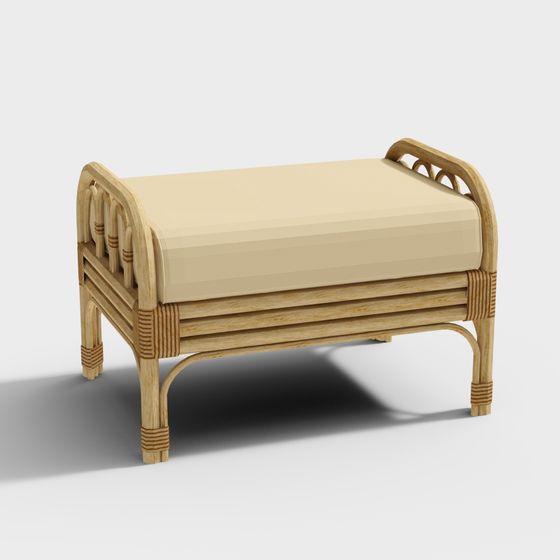 Chic Rattan Chair 3D model for Creative Projects