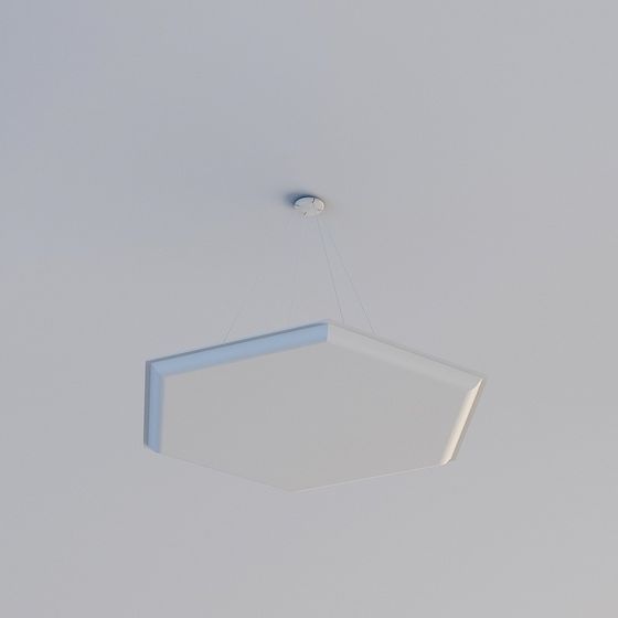 Hexagonal Pendant Light 3D model for Modern Interiors
