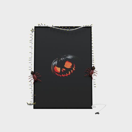 Halloween Spooktacular Banner 3D model for Festive Design
