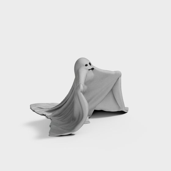 Ghostly Spirit Low Poly 3D model