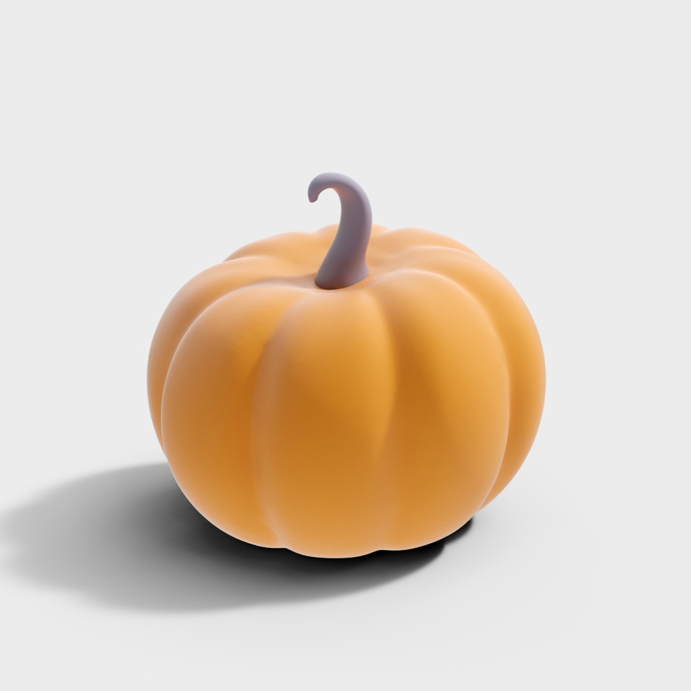 Charming Low-Poly Pumpkin 3D model