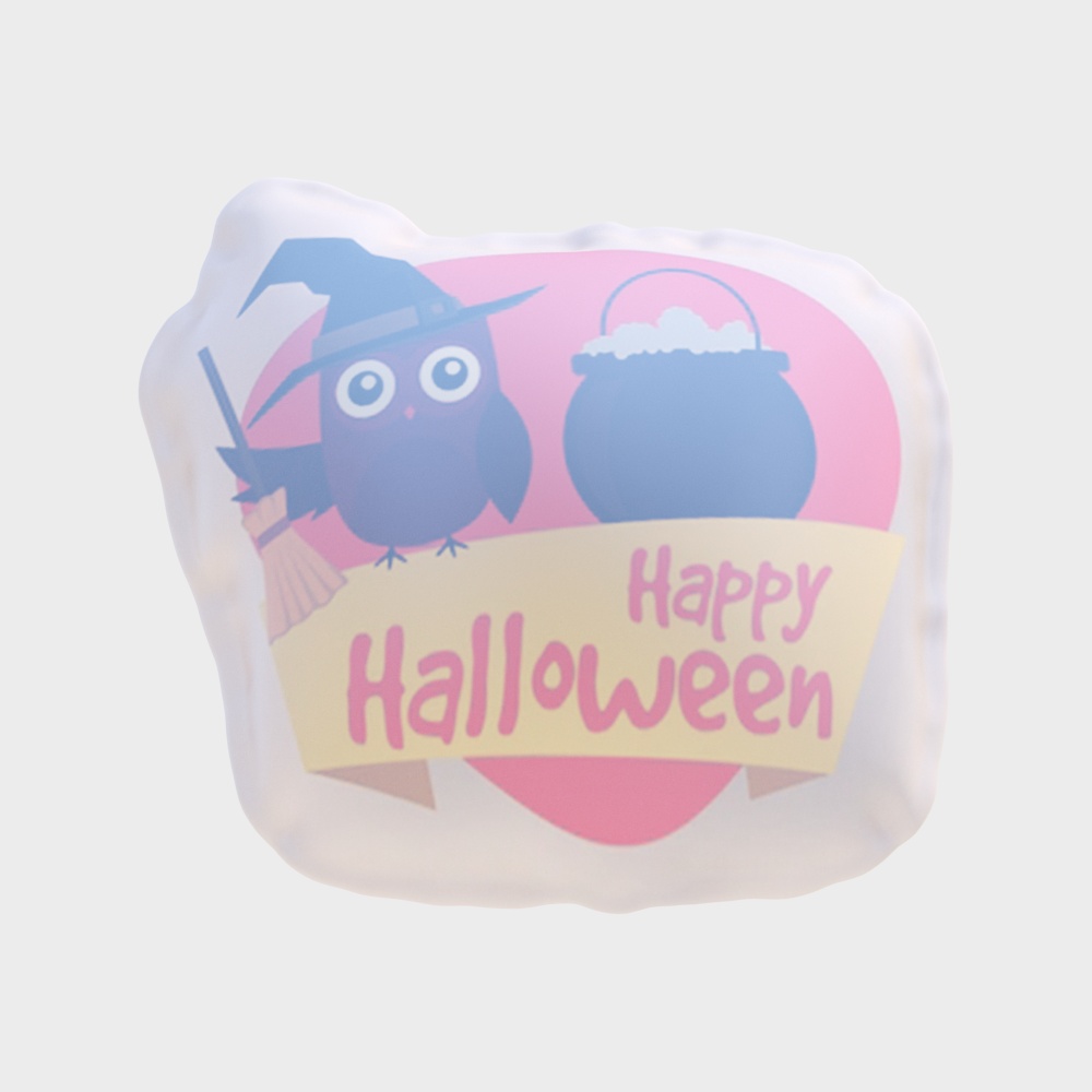 Cute Witch Decoration 3D Model – Low-Poly Halloween