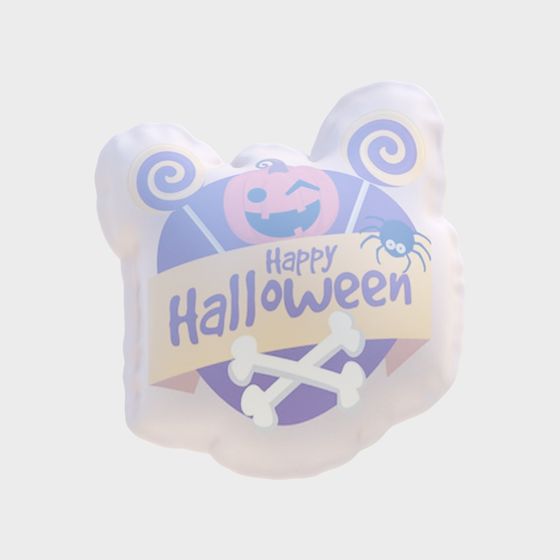 Whimsical Halloween Skeleton Head 3D model