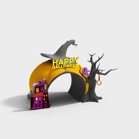 Pumpkin Archway 3D model for Halloween Projects
