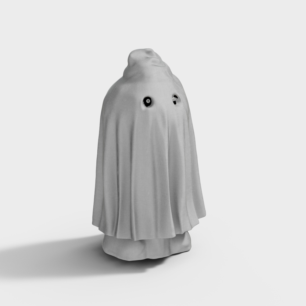 Ethereal Ghost Low Poly 3D Model