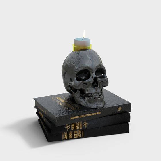 Skull Candle Holder 3D model