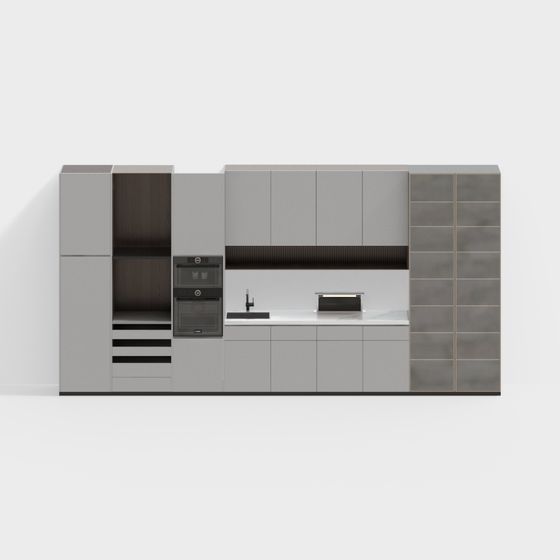 Modern Urban Kitchen 3D Model Design