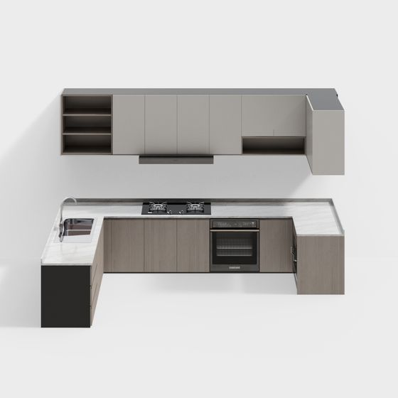 Modern Kitchen 3D Model Design