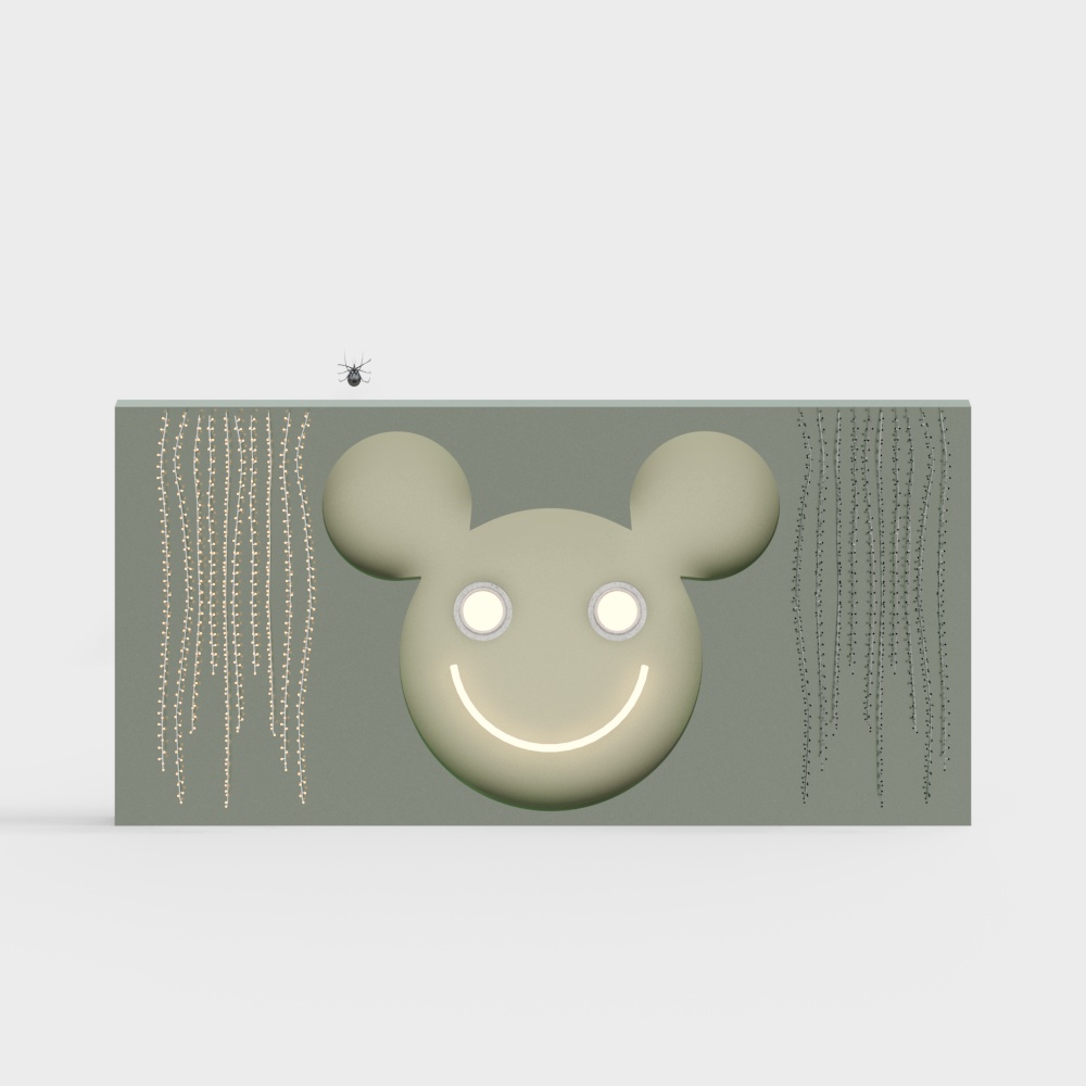 Little Bear Smile Light 3D Model – Low-Poly Glowing Bear