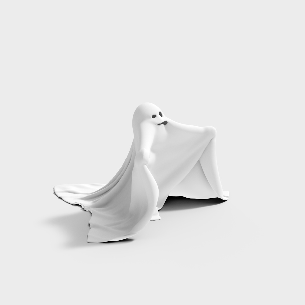 Ghost 3D Model - Low Poly High Detail Design