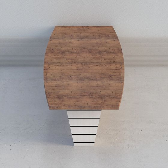 Sleek Wooden Side Table 3D model for Modern Interiors