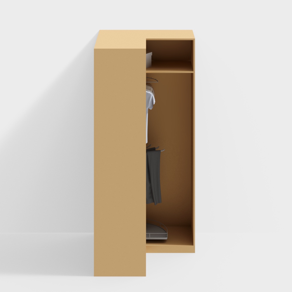 Nesker Minimalist cloakroom Three layer rotating clothes basket