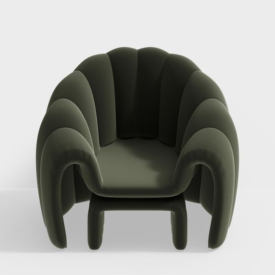 Fanned Sofa 3D model for Modern Designs