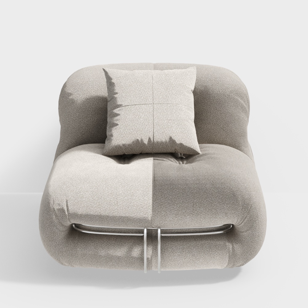 Современный односпальный диван в кремовом стиле