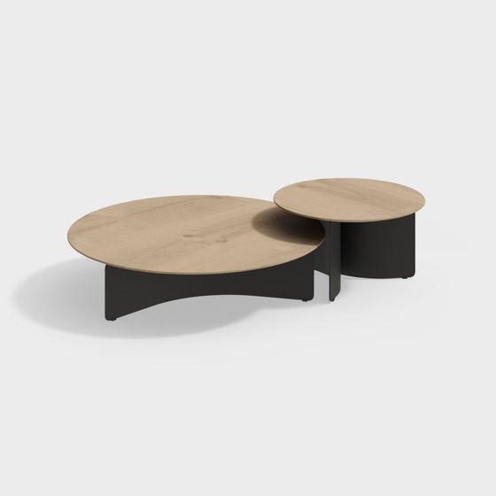 Sleek Low-Poly Coffee Table 3D model