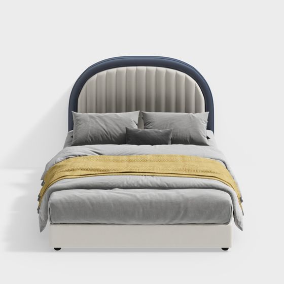 Elegant 3D Model Bed Design for Modern Interiors