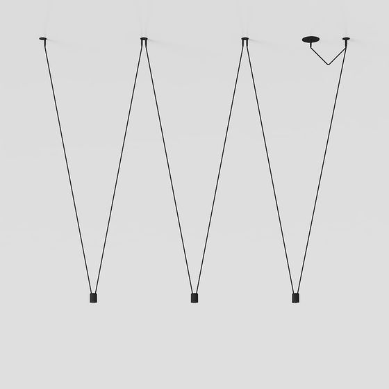 Stylish Hanging Light Fixture 3D model for Creative Spaces