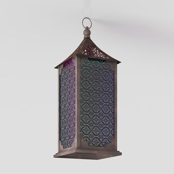 Stylish Low-Poly Lantern 3D Model for Design Projects