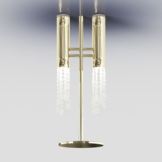 Elegant Crystal Pendant Light 3D model