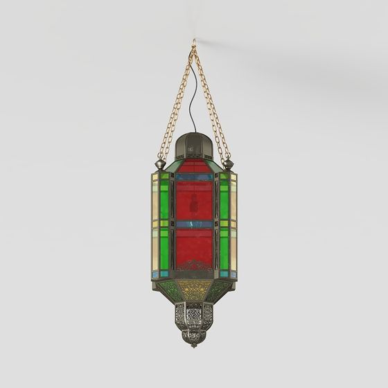 Hanging Moroccan Lantern 3D model