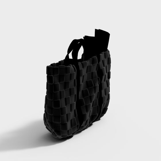 Stylish Woven Handbag 3D model for Designers