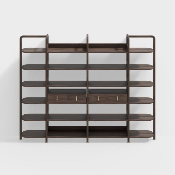 Estantería de nogal negro de Fuyu para Norteamérica