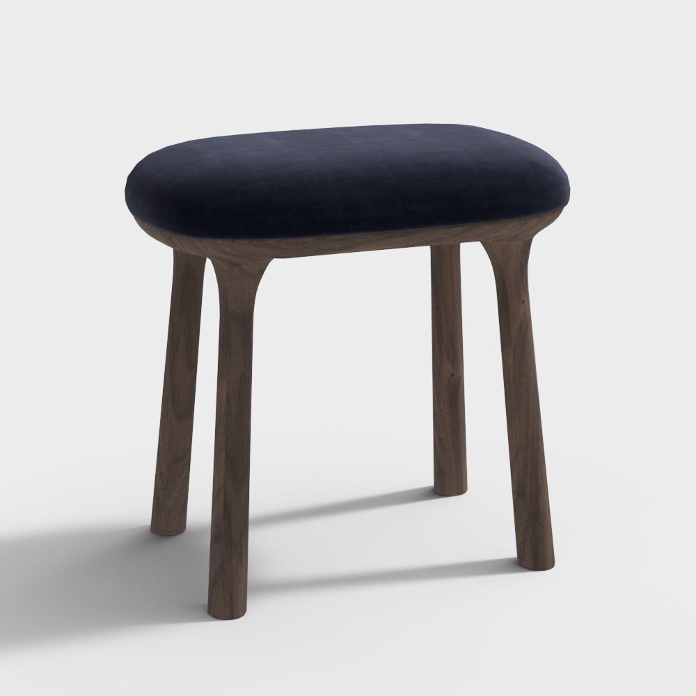 North American black walnut stool
