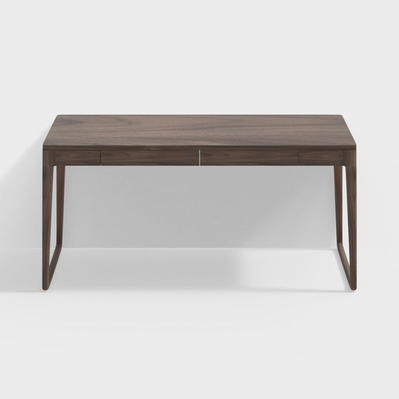 North American Black Walnut Desk in Industrial Style