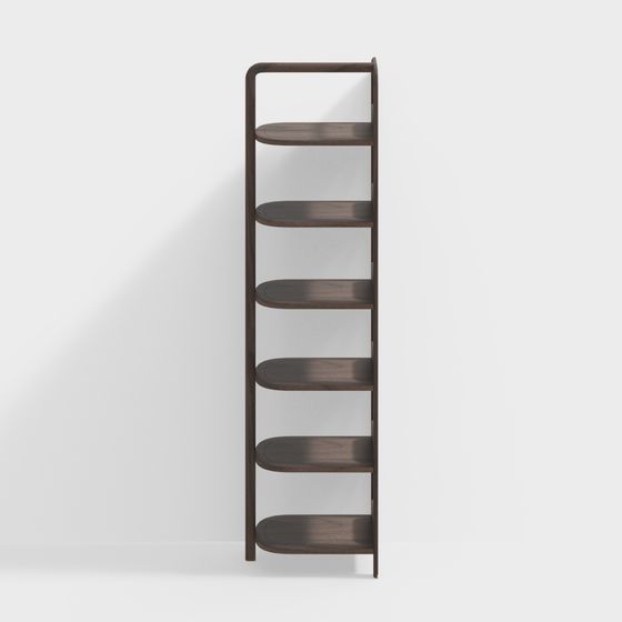 Боковой книжный шкаф из черного грецкого ореха