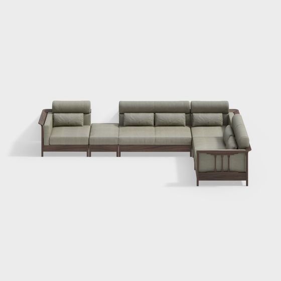 Charming Low-Poly 3D Sofa Model